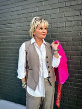 Load image into Gallery viewer, Polly Pinstripe Pantsuit
