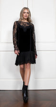 Load image into Gallery viewer, Willa Velvet Pleated Panel Dress
