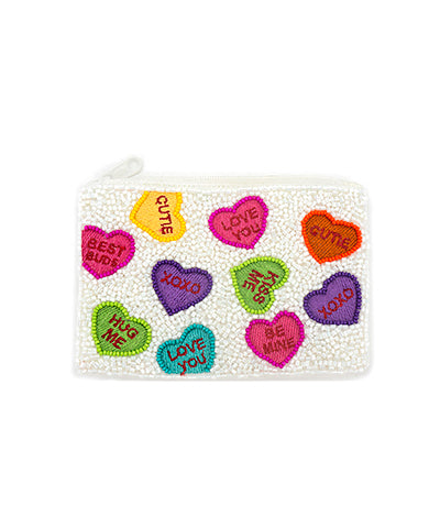 Conversation Heart Change Purse