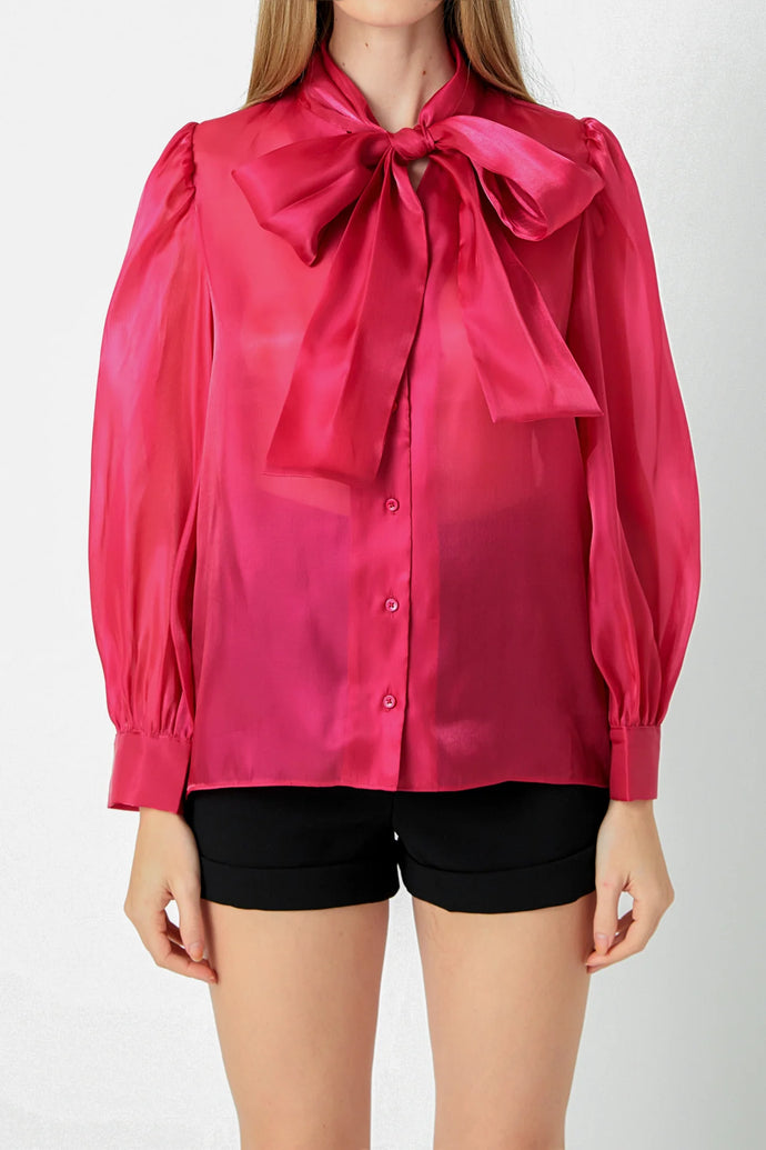 Organza Tie Top