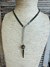 Load image into Gallery viewer, Galaxy Gunmetal Spike Necklace
