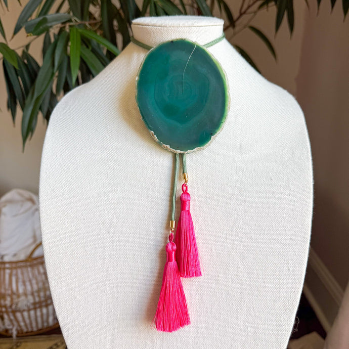 Geode Necklace Bolo Necklace No. 6