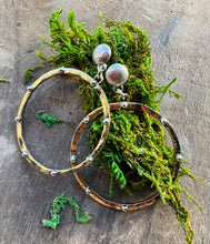 Load image into Gallery viewer, Croup Hoop Studded Earrings
