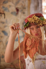 Load image into Gallery viewer, Embroidered Fairen Jabot in Orange Poppy
