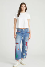 Load image into Gallery viewer, Mahjong Jeans in Dot, Crack &amp; Bam
