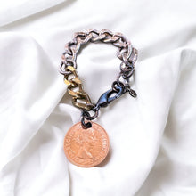 Load image into Gallery viewer, One Penny Queen Elizabeth II Coin Bracelet
