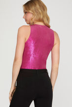 Load image into Gallery viewer, Bold Shimmer Sleeveless Bodysuits
