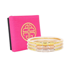 Load image into Gallery viewer, BuDhaGirl Three Queens All Weather Bangles (Yellow Rose)
