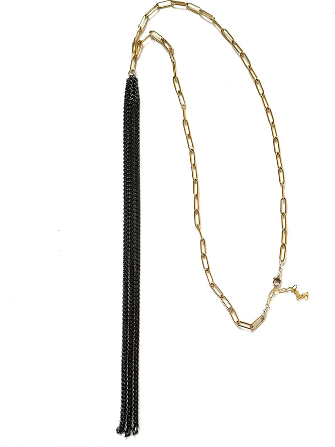 Curb Chain Tassel Necklace