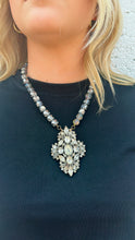 Load image into Gallery viewer, 1920&#39;s Brooch, 1970&#39;s Beaded Necklace

