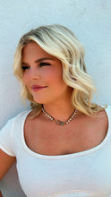 Load image into Gallery viewer, 1950’s Colored Rhinestone w/ Paved Lobster Clip Necklace

