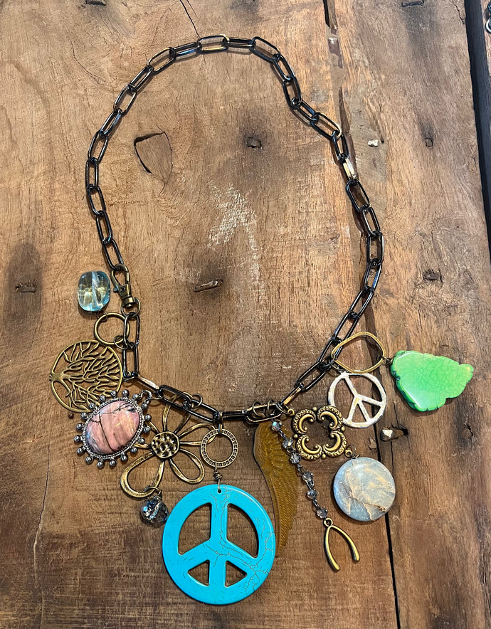 Gypsy Peace Junk Necklace