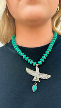 Load image into Gallery viewer, Blue Eagle Soar Turquoise Necklace
