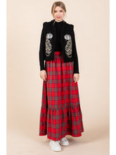 Load image into Gallery viewer, Holly Plaid Skirt in Red
