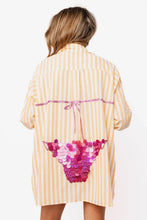 Load image into Gallery viewer, Queen Of Sparkles Orange Stripe Bikini Tunic
