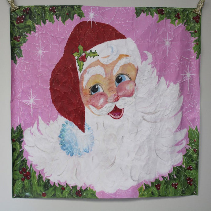 Jolly Santa Canvas Wall Art