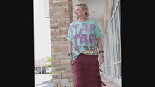 Load and play video in Gallery viewer, Jersey Layered Skirt in Burgundy
