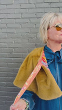Load and play video in Gallery viewer, Fiona Reversible Fur Cape in Cognac
