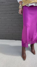 Load and play video in Gallery viewer, Charem Lace Skirt in Bright Grape
