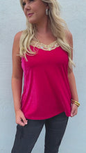 Load and play video in Gallery viewer, Velvet Dreams Tank Top in Rosa Hot Pink
