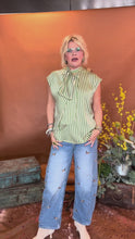 Load and play video in Gallery viewer, Luna Striped Top in Green
