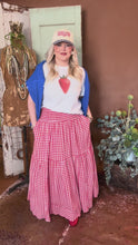 Load and play video in Gallery viewer, Hansel Gingham Skirt in Cherry
