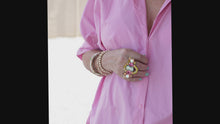 Load and play video in Gallery viewer, Dalia Double Pierce Earrings in Rose

