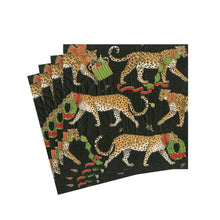 Load image into Gallery viewer, Christmas Leopards Cocktail Napkins
