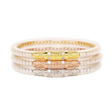 Load image into Gallery viewer, BuDhaGirl Three Queens All Weather Bangles (Clear Crystal)

