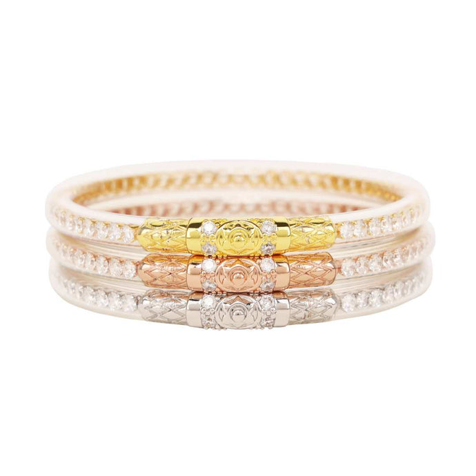 BuDhaGirl Three Queens All Weather Bangles (Clear Crystal)