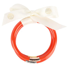 Load image into Gallery viewer, BuDhaGirl Coral Orange All Weather Bangles
