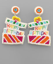 Load image into Gallery viewer, Happy Bday Present Earrings
