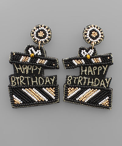 Happy Bday Present Earrings