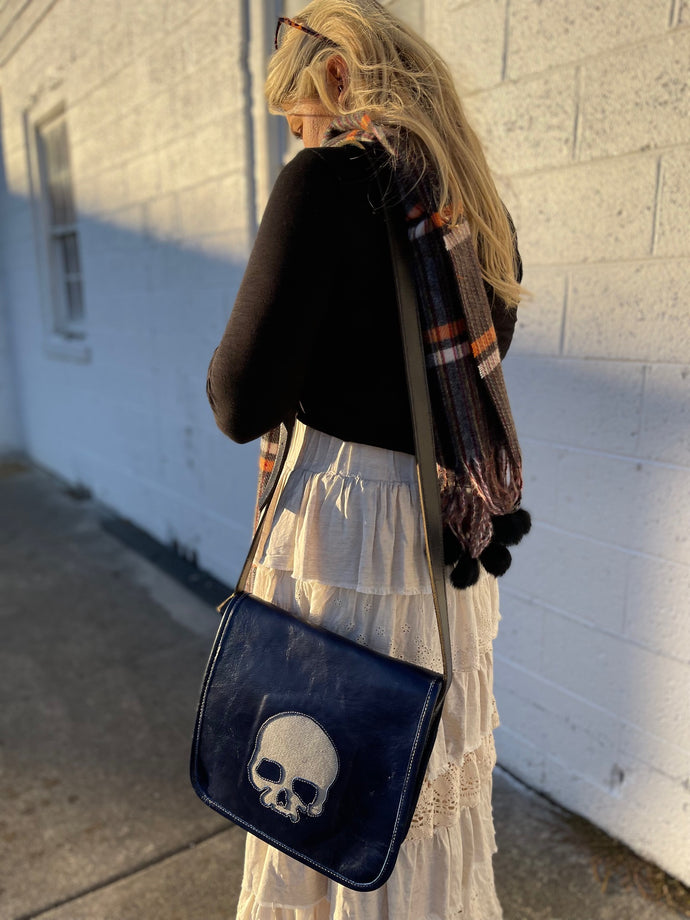 Royal Custom Skull Messenger Bag