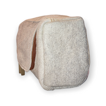Load image into Gallery viewer, White Brindle Cowhide Toiletry Bag
