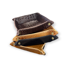 Load image into Gallery viewer, Leather Croc Catch All Trays
