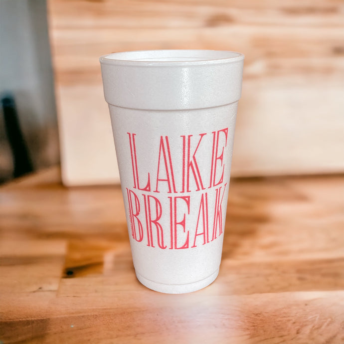 Lake Break Styrofoam Cups