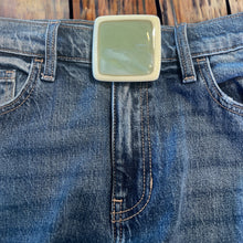 Load image into Gallery viewer, Misty Moss Glass Belt Buckle
