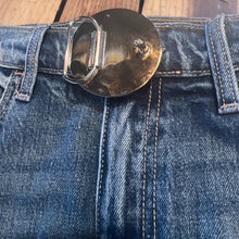 Load image into Gallery viewer, Gator&#39;s Eye Circle Glass Belt Buckle
