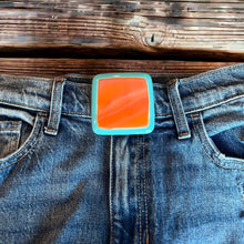Load image into Gallery viewer, Creamcicle Glass Belt Buckle
