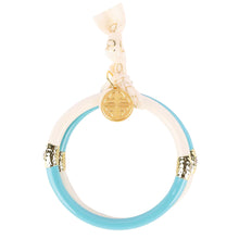 Load image into Gallery viewer, BuDhaGirl Turquoise &amp; Ivory All Weather Bangles
