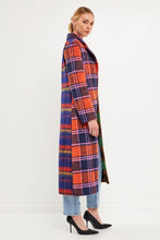 Load image into Gallery viewer, Mind Games Plaid Trench Coat
