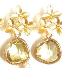 Load image into Gallery viewer, Crystal Bunched Flower Earrings
