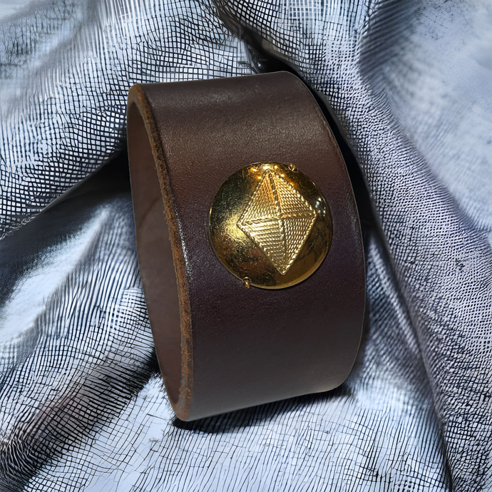 1940's Military Insignia Award Leather Cuff