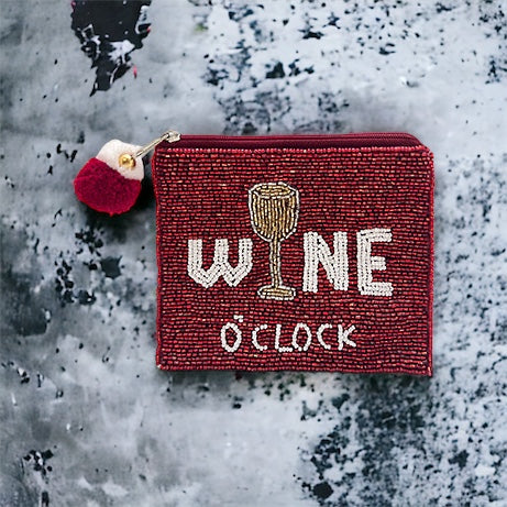 Wine O'clock Change Purse