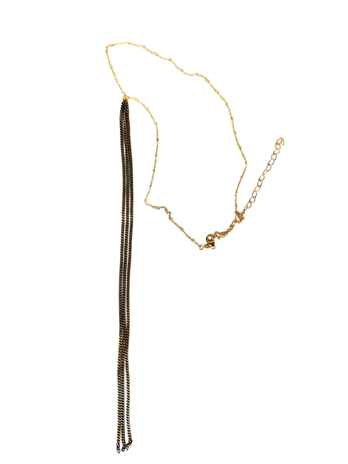 Moon Dust Chain Tassel Necklace