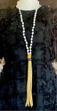 Load image into Gallery viewer, White Pearl Tassel Necklace
