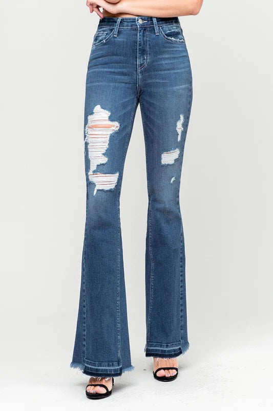 Farewell Distressed Flare Jeans