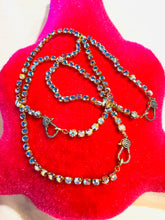 Load image into Gallery viewer, 1950’s Colored Rhinestone w/ Paved Lobster Clip Necklace
